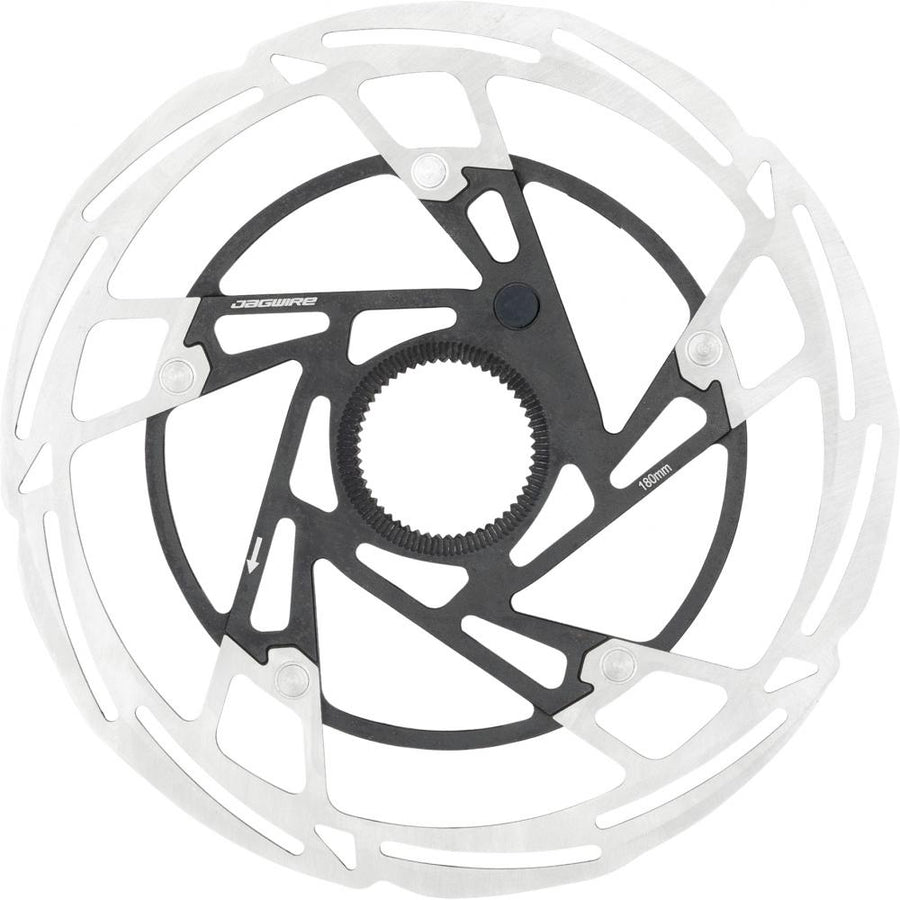 Jagwire Bremsscheibe Pro LR2-E Centerlock 180 mm Silber - leise, leistungsstarke E-Bike-Bremsscheibe