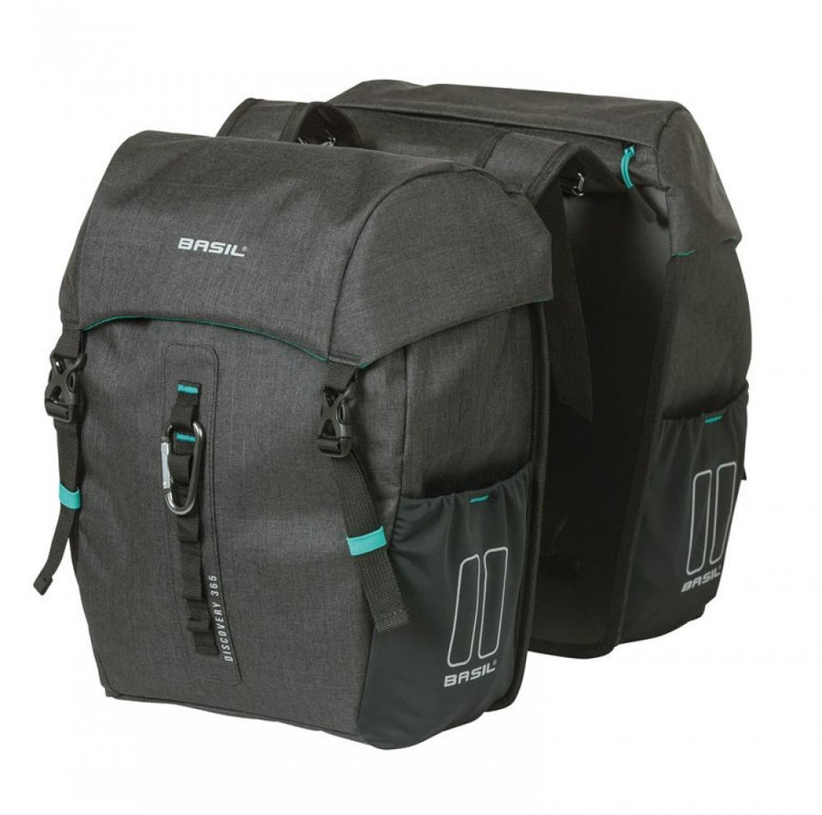 Basil Doppelpacktasche Discovery 365D M schwarz melee Größe 30x14x31cm 18l
