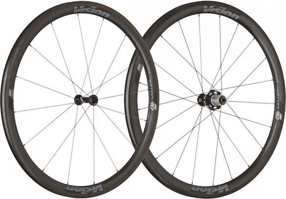 Vision Laufradsatz Metron 40 SL Tubular 622x24,5 mm Schwarz - leichter Aero-Allrounder