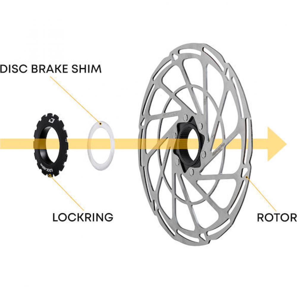 Jagwire Lockring für Centerlock Bremsscheiben 15 - 20 mm Schwarz - sicherer Scheibenbremsverschluss
