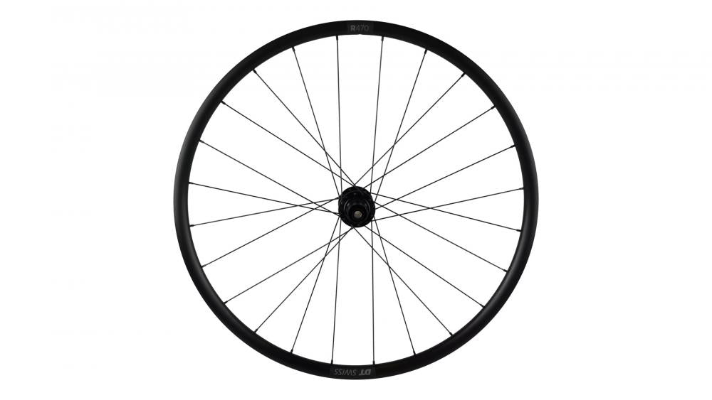 ALLOY Hinterrad WHL DT R470 - 700C ALLOY REAR TA 12X148 (Road Boost) DISC CENTERLOCK 24H SHIMANO HG 10-SPD FHB - BLACK W/ CHARCOAL DCL