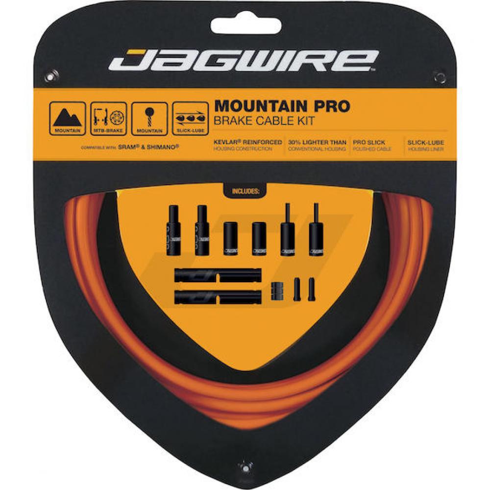 Jagwire Mountain Pro Bremszugset PCK406 Orange - Kevlar-verstärkt mit Slick-Lube Liner