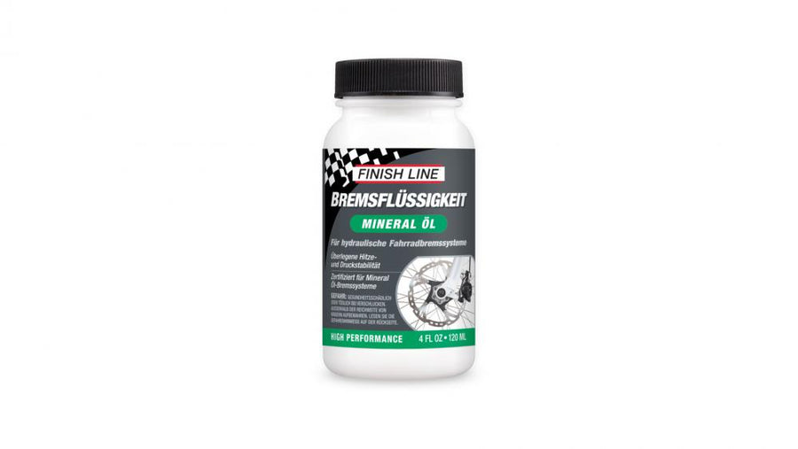 Finish Line Bremsflüssigkeit Mineral Oil 120ml - Mineralöl für Scheibenbremsen, hohe Hitzebeständigkeit, optimale Bremsleistung