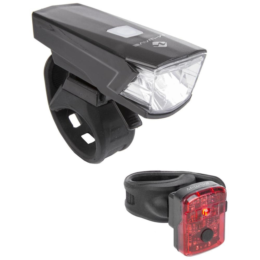 M-WAVE Atlas K 15 USB Akku-Beleuchtungsset - 30 Lux StVZO