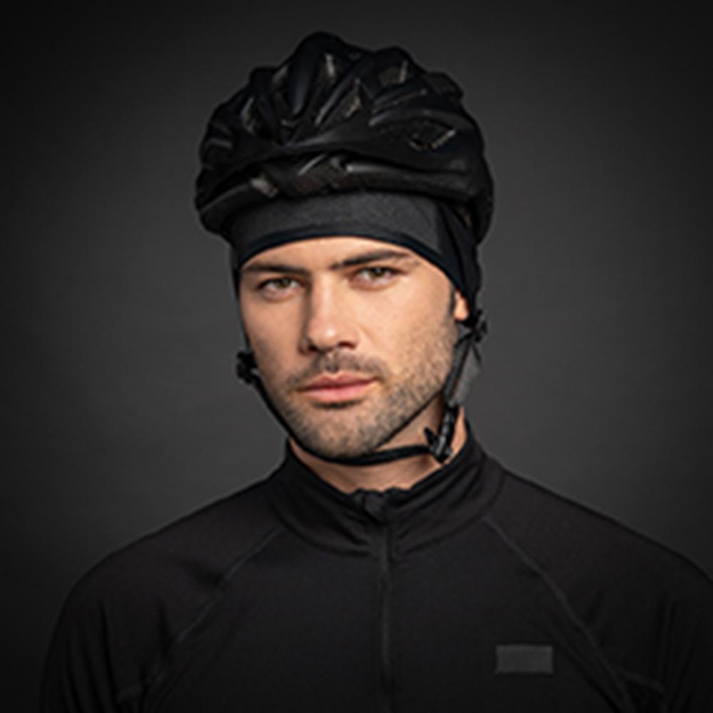 CHIBA Windstopper Stirnband - L/XL, schwarz, Thermofleece, winddicht, reflektierendes Logo