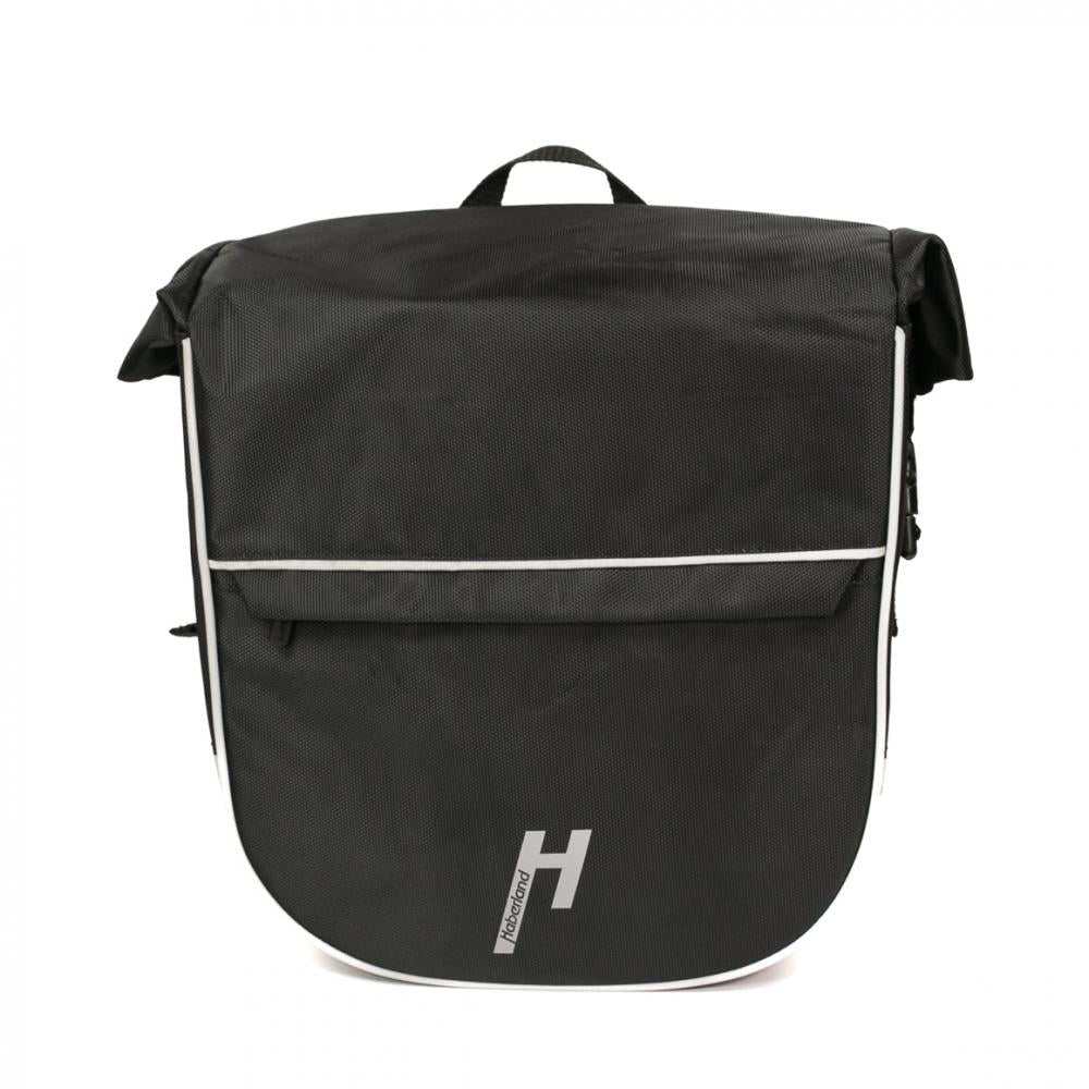 Haberland Einzeltasche eMotion schwarz/reflex - robuste Fahrradtasche für Alltag und Tour