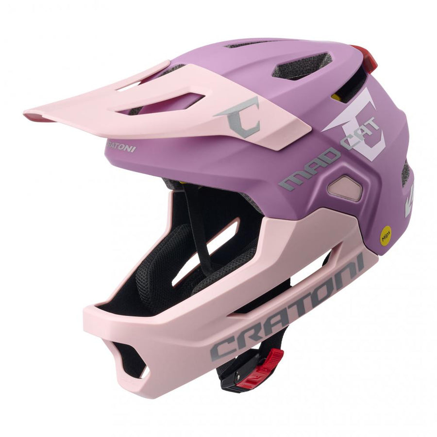 Cratoni MadCat MIPS Kinder-Fullface-Helm - blush-rose matt