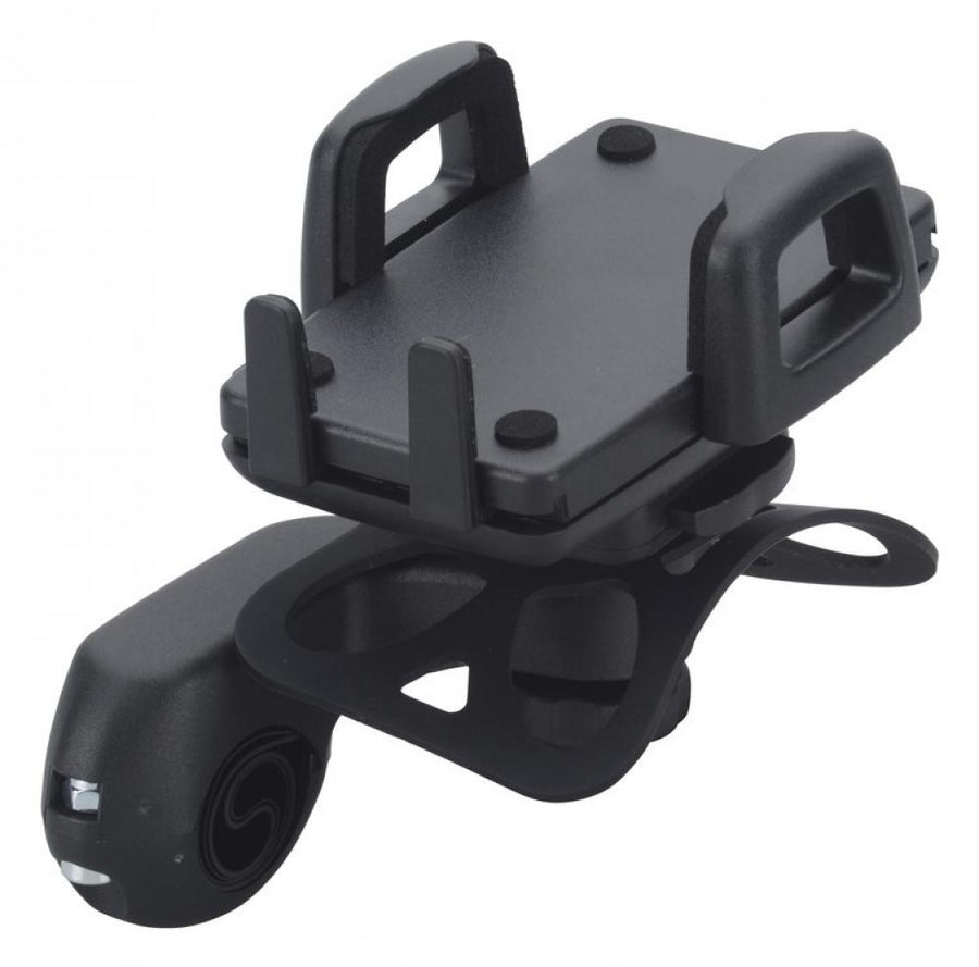 ergotec Handyhalterungsset für Lenkermontage schwarz - sichere Smartphone-Halterung fürs Fahrrad