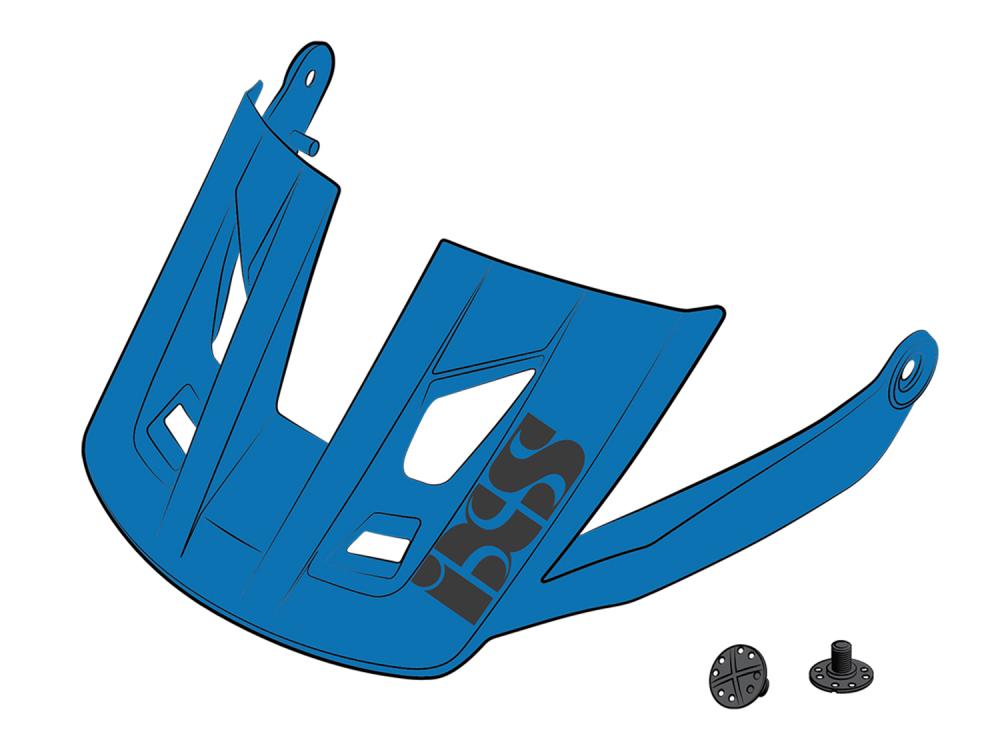 IXS Sports Division iXS Visor + Pins Trigger AM S/M fluor blue - Ersatzvisier für optimalen Schutz