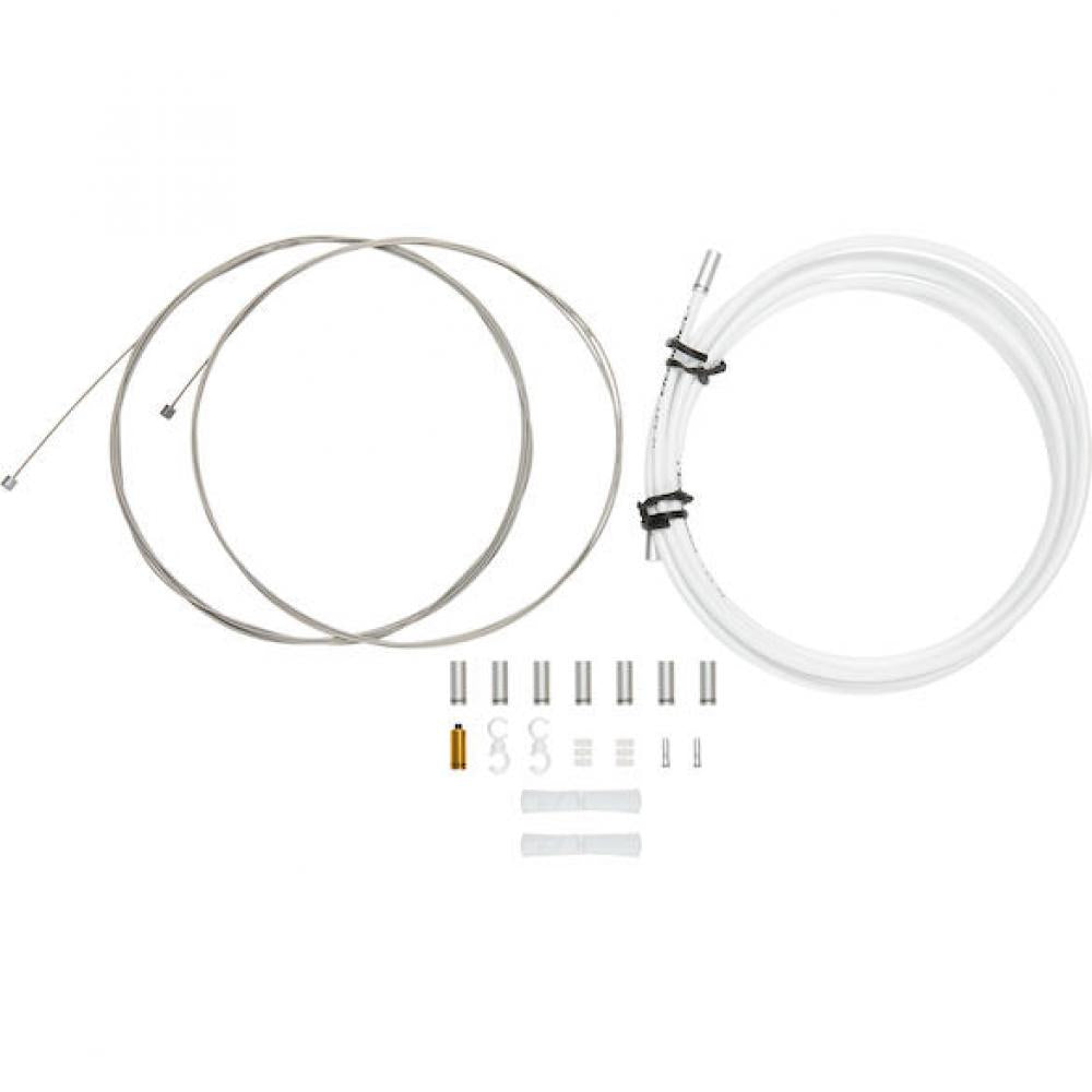 Jagwire Schaltzugset Road & Mountain Sport 2x Weiß - präzise Schaltperformance
