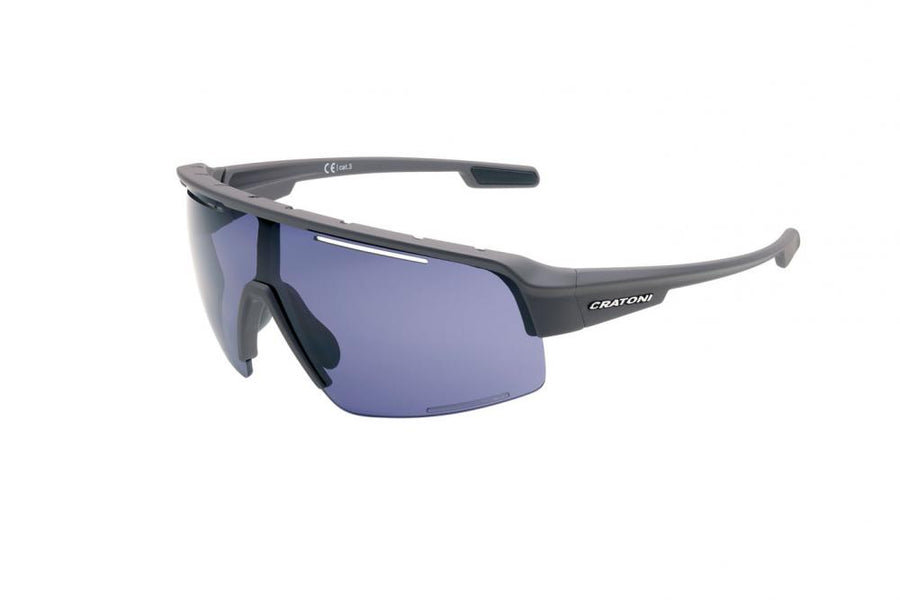 Cratoni Sportbrille C-Matic COLOR+ Lifestyle coffee rubber grey-blue w/o mirror Größe UNI