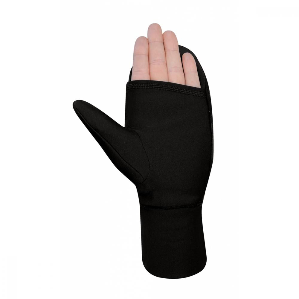 CHIBA Overflap - Winter-Fahrradhandschuhe, schwarz, Größe M, warm & windabweisend