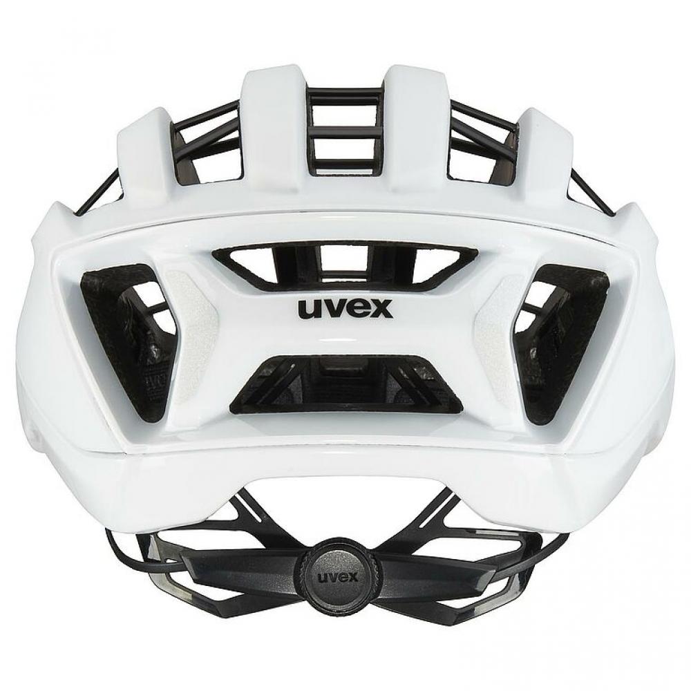 uvex surge Rennradhelm white matt 59-61cm, aerodynamisch optimiert, herausragende Belüftung, Brillengarage, mit Team Intermarché-Wanty entwickelt, optionales Aero-Cover