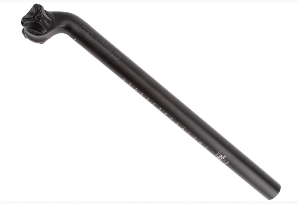Ergotec Viper Patentsattelstütze Ø 30,9 × 400 mm, Offset 30 mm, Alu 6061-T6, Safety Level 5, schwarz sandgestrahlt - ergonomisch