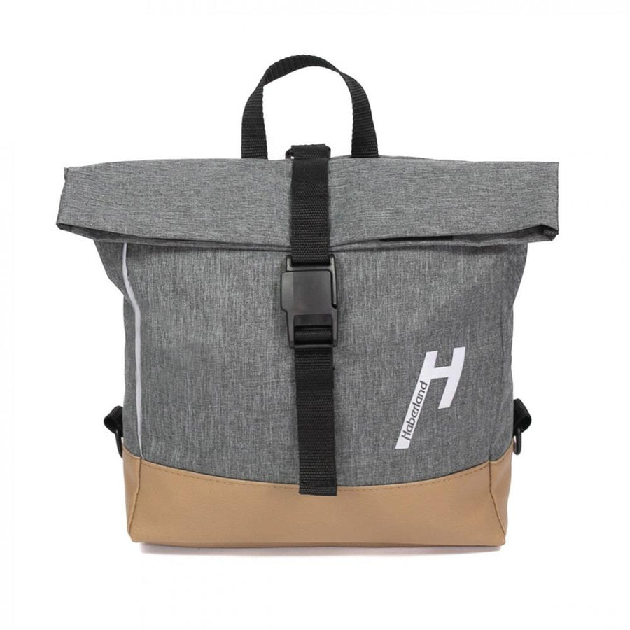 Haberland Lenker-Bike-Rucksack Keep Rollin' grau - flexible Rucksack-Lenkertasche mit KLICKfix