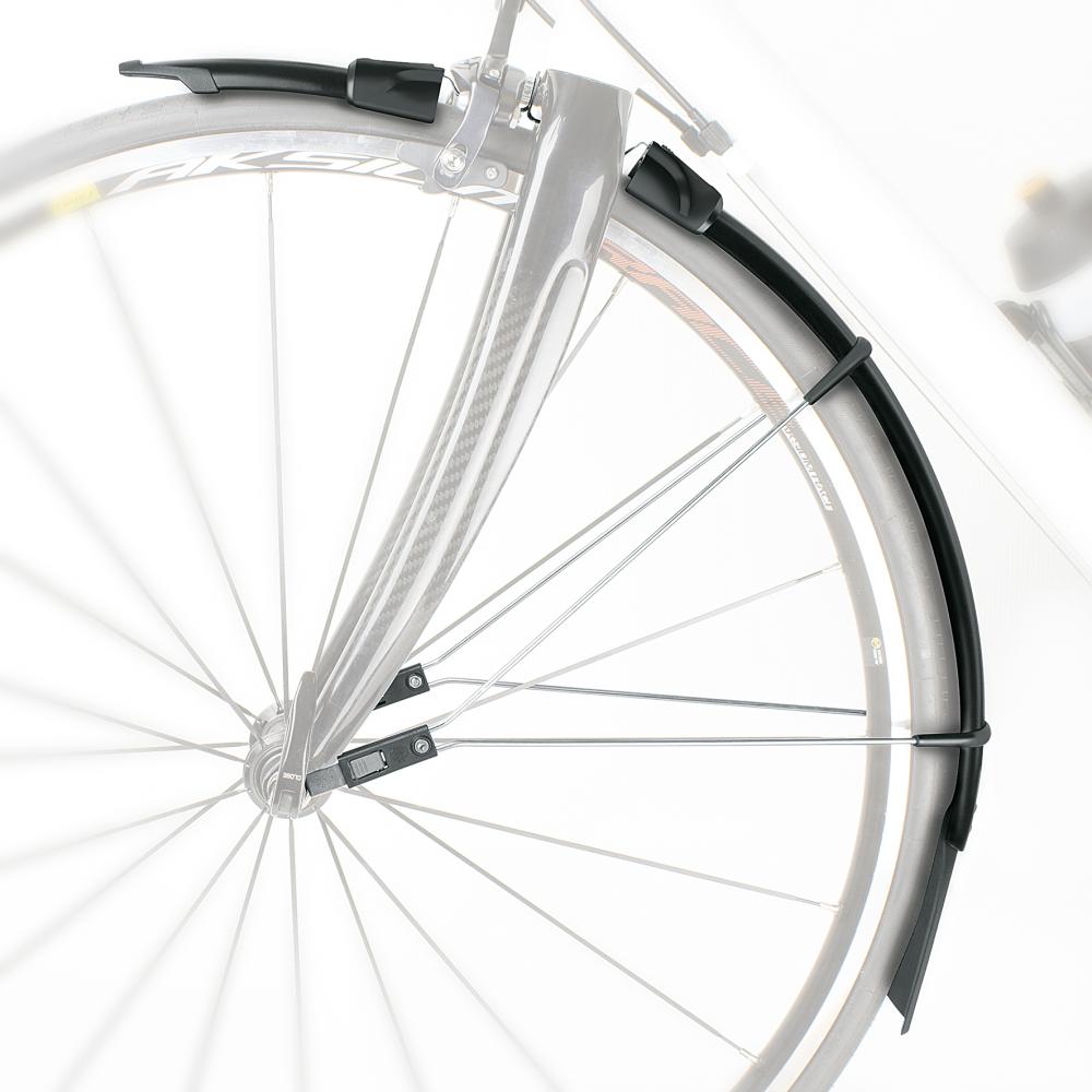 SKS Raceblade Long Schutzblech für Rennrad, 28 Zoll, 20-25mm Reifen, Quick-Release-Befestigung, schwarzer Spoiler.