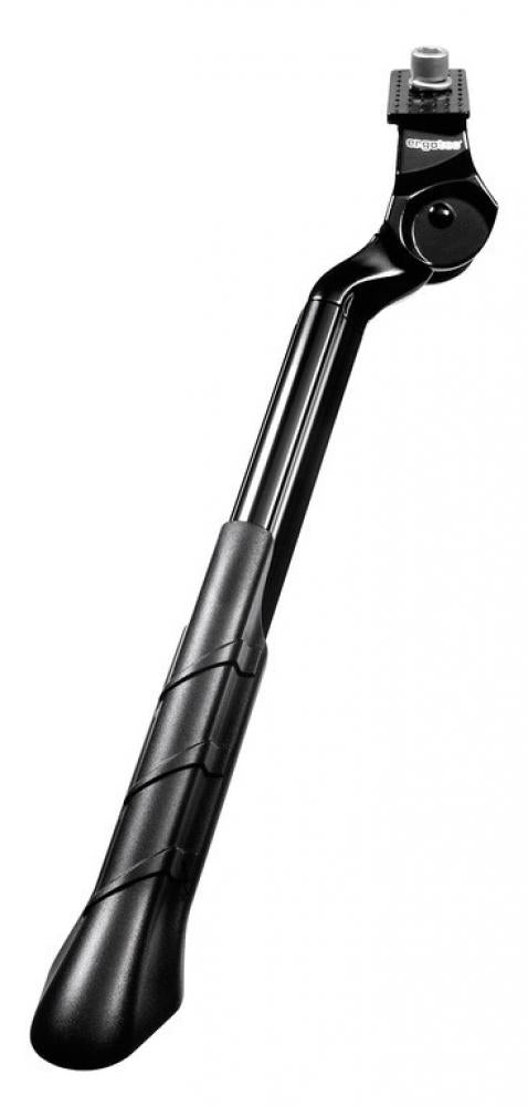 Schwarzer Ergotec Seitenständer Extrem aus Alu, verstellbar für 26-28 Zoll Fahrräder, Erstmontage.