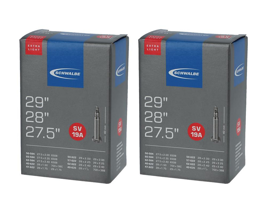 Schwalbe 2x Schlauch SV19A extra leicht (40/62-584/635) - 27,5-29 Zoll