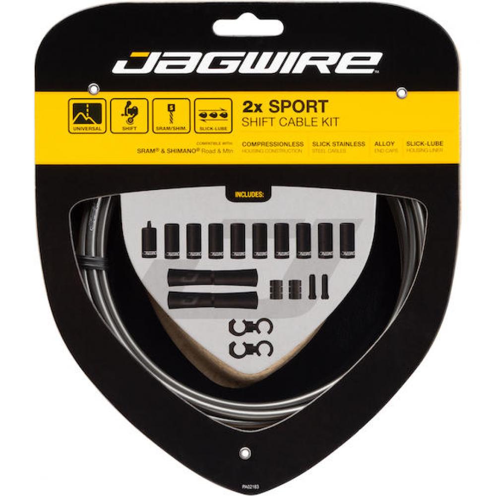 Jagwire Schaltzugset Road & Mountain Sport Universal Grau - präzise Schaltperformance