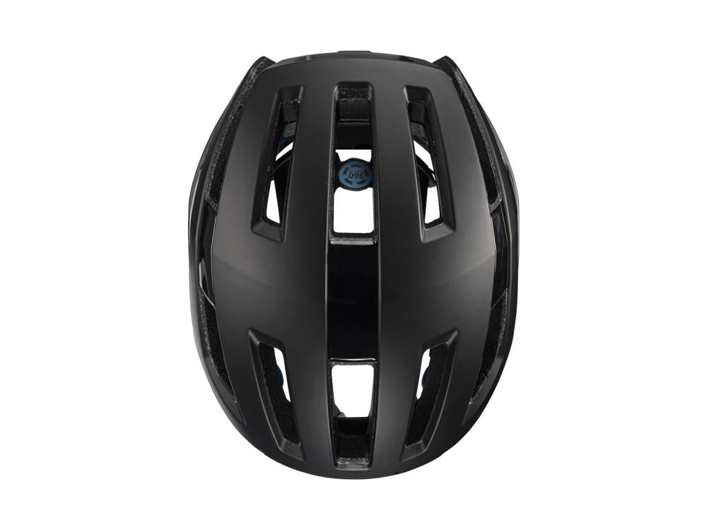 Leatt MTB Endurance 3.0 Fahrradhelm S schwarz, Ansicht von oben mit Lüftungsschlitzen.
