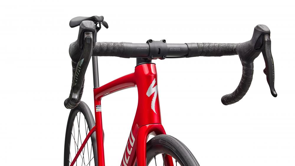 Specialized Tarmac SL8 Comp AXS Rennrad - Größe 58, Red Tint Silver Dust, FACT 10r Carbon, SRAM Rival AXS, DT Swiss R470