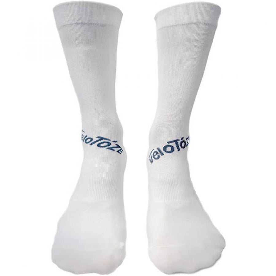 VeloToze Socken Leightweight weiß L/XL (43/47) Weiß - ultraleichte Radsocken für maximale Performance