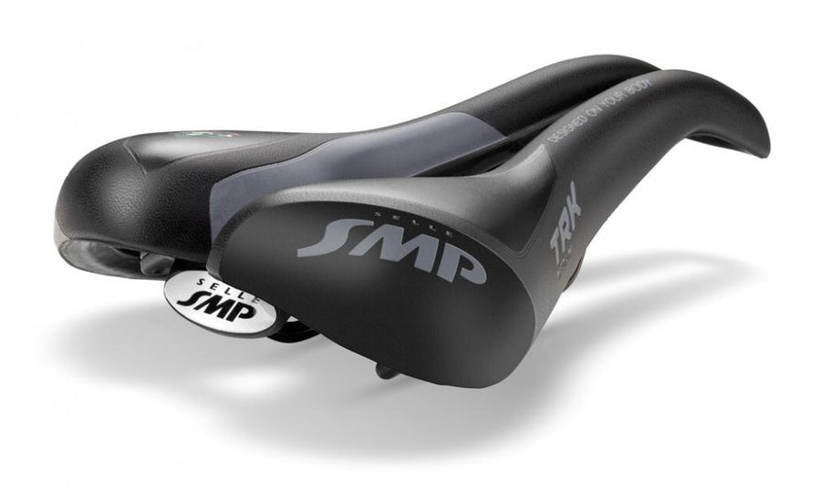 Selle SMP TRK Medium/Man Fahrradsattel schwarz für Herren, ergonomisches Design.