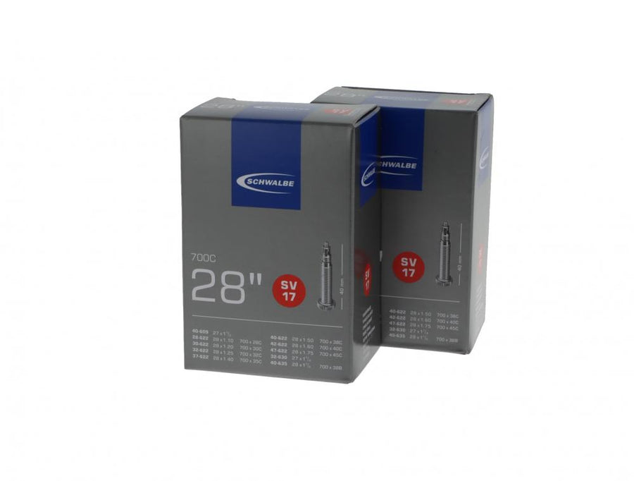 Schwalbe 2x Schlauch SV17 28x1.10-1.75 Zoll (28/47-622/635) mit 40mm SV Sclaverandventil.
