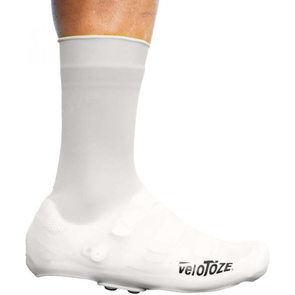VeloToze Überschuh Silicone Snap Road M (40,5-42.5) Weiß - warm, trocken & aerodynamisch