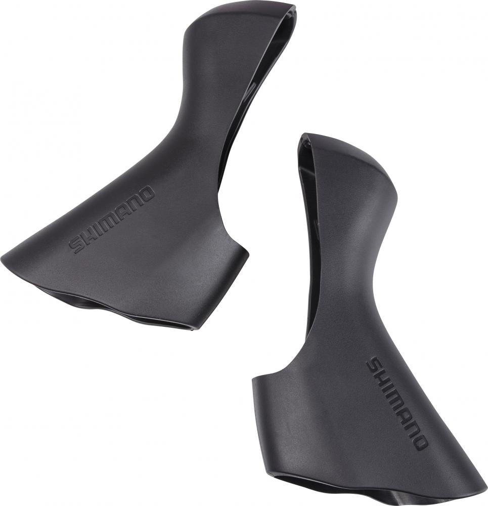 Shimano Griffgummi Paar ST-6800 Schwarz, ergonomischer Ersatz für STI-Schalthebel Rennrad.