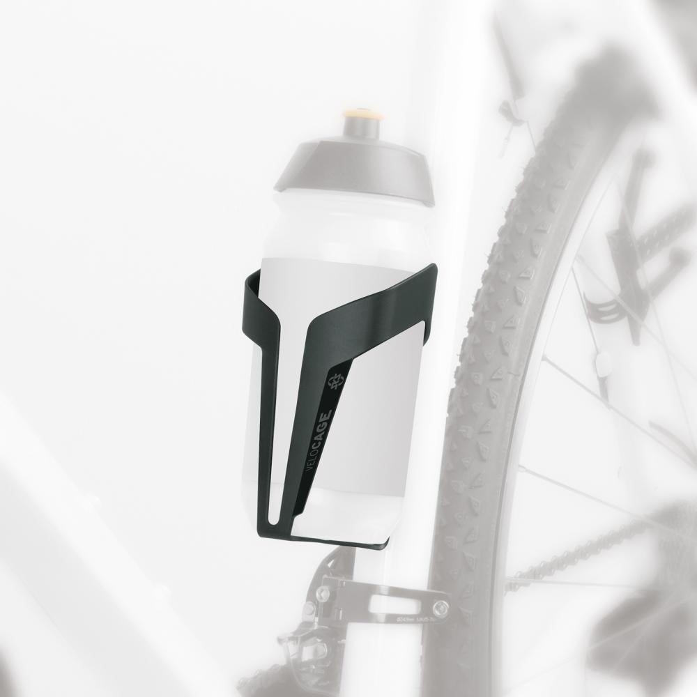 SKS VELOCAGE Flaschenhalter schwarz matt, 40g, stabiler Kunststoff, sicherer Halt auf Straße und Gelände, für alle gängigen Fahrradflaschen