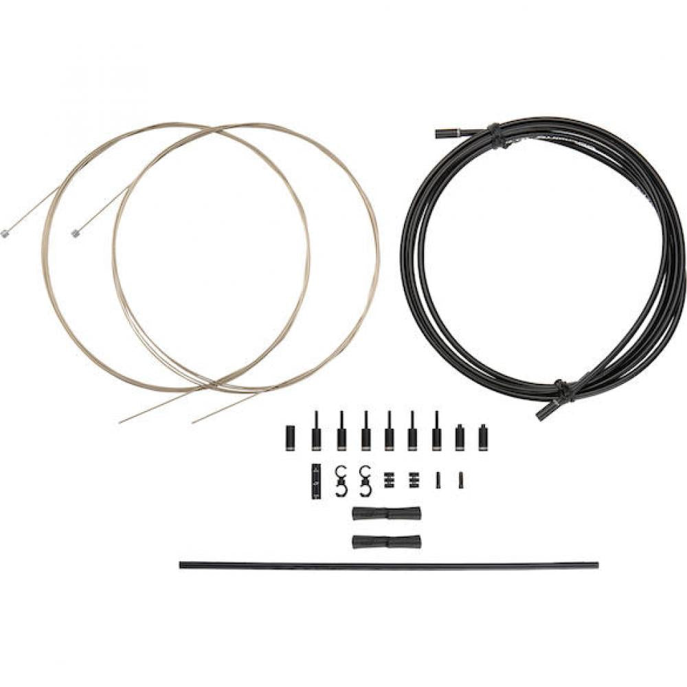 Jagwire Schaltzugset Road & Mountain Pro 2x Stealth Black - präzise Schaltperformance