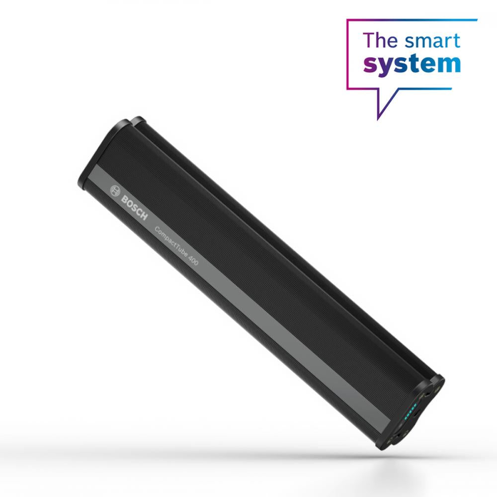 Bosch CompactTube 400 E-Bike-Akku (BBP3242) – kompakter, schwarzer Akku der aktuellen Generation.
