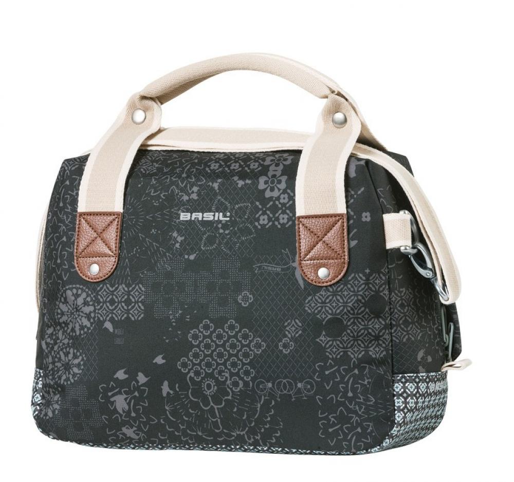 Basil Lenkertasche Boheme City Bag charcoal mit Reißverschluss 8 Liter
