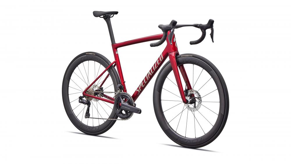 Specialized Tarmac SL8 Pro Rennrad - Größe 44, Gloss Red Sky Chrome, Shimano Ultegra Di2, Roval Rapide CL II, Powermeter