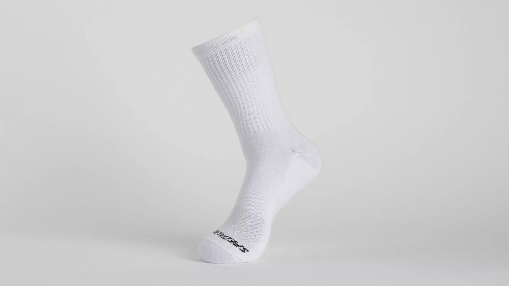 Weiße hohe Baumwollsocken Größe L - Atmungsaktive Tennissocken - Bekleidung