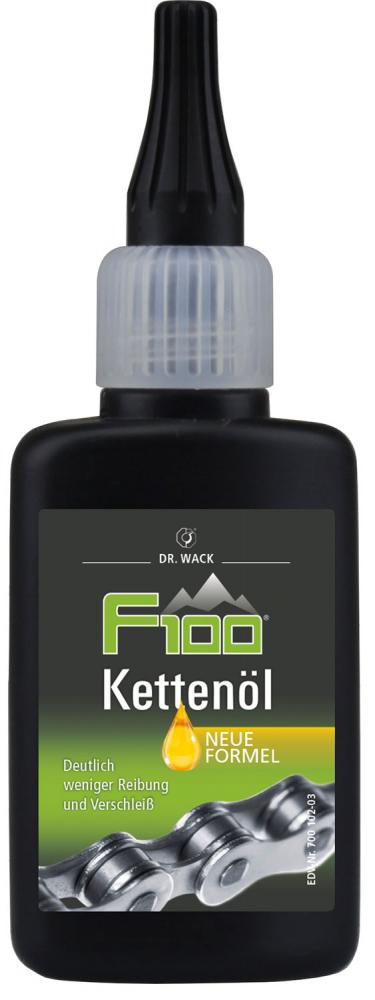 F100 DR Wack F100 Kettenöl 50 ml Tropfflasche - PTFE-Formel - extreme Leichtgängigkeit & Kriechschutz All-Wet Made in Germany - PflegeundSchutzspray
