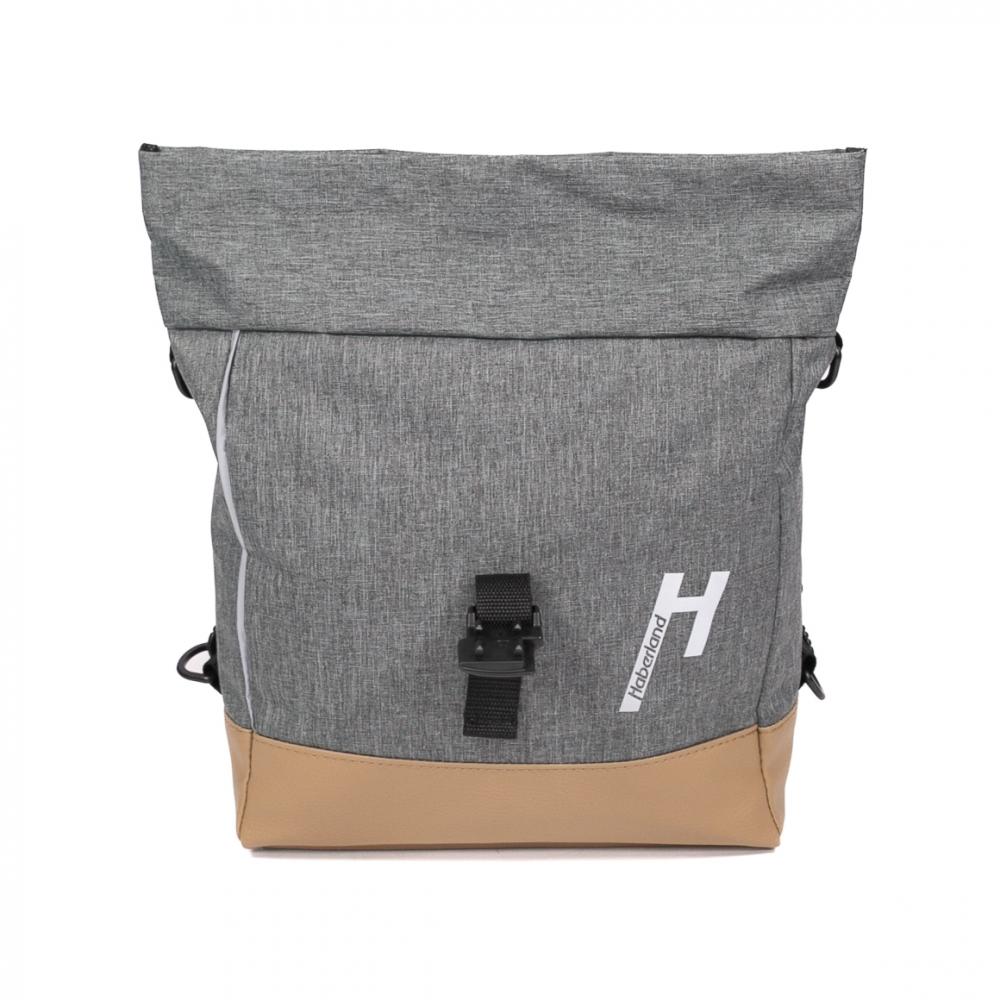 Haberland Lenker-Bike-Rucksack Keep Rollin' grau - flexible Lenkertasche & Rucksack in moderner Ausführung