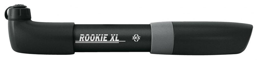 SKS Pumpe Rookie XL Minipumpe â robuste - staubgeschützte Fahrradpumpe mit 5 bar Druck geeignet für alle Ventilarten inklusive 2-Punkt-Halterung