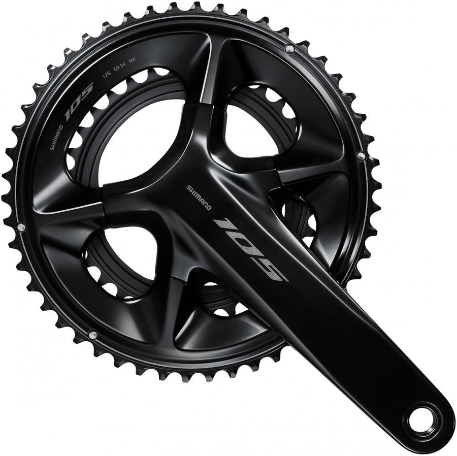 SHIMANO 105 FC-R7100 Kurbelgarnitur, schwarz, 52-36 Zähne.