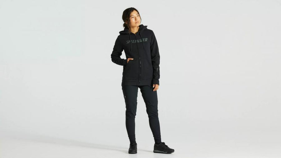 LEGACY WORDMARK ZIP-UP HOODIE WMN BLK XS - Bekleidung