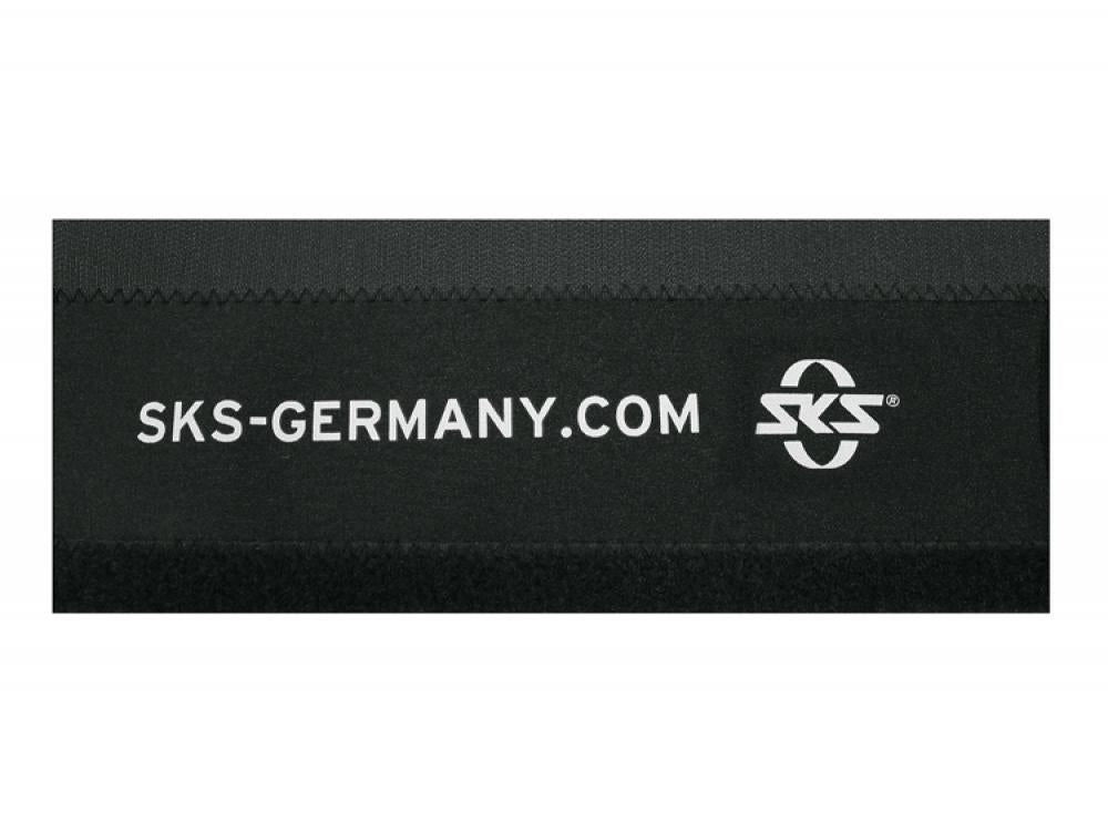 SKS Neopren Kettenstrebenschutz 21x11cm  robuster, dehnbarer Schutz mit langem Klettverschluss, verhindert zuverlässig Beschädigungen und Kratzer