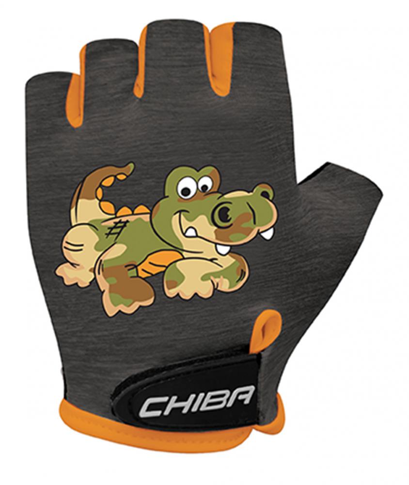 CHIBA Cool Kids - Kinder Fahrradhandschuhe M Crocodile, Griptec-Innenhand, waschbar