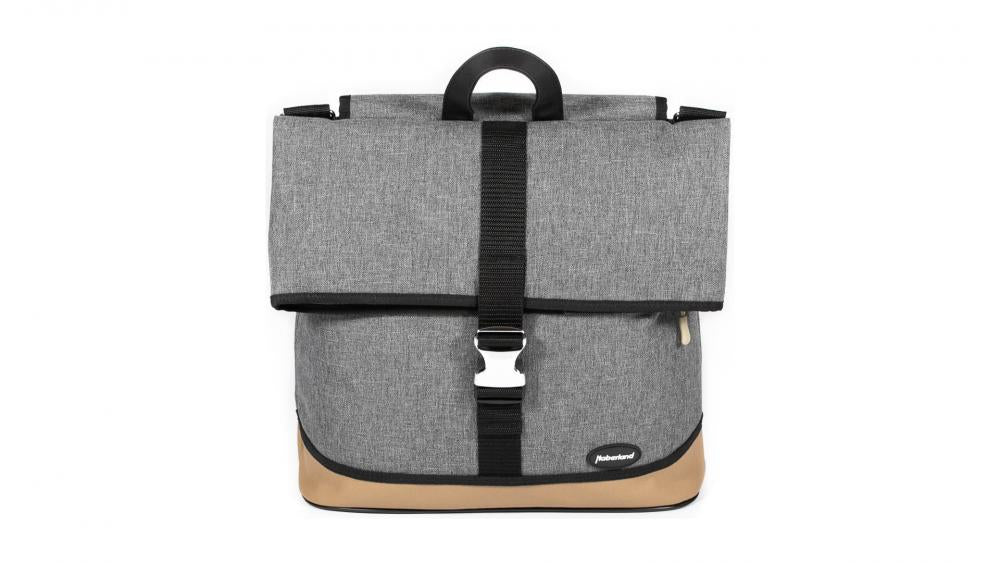 Haberland Einzeltasche Melan I grau - praktische Fahrradtasche mit Kompaktschiene