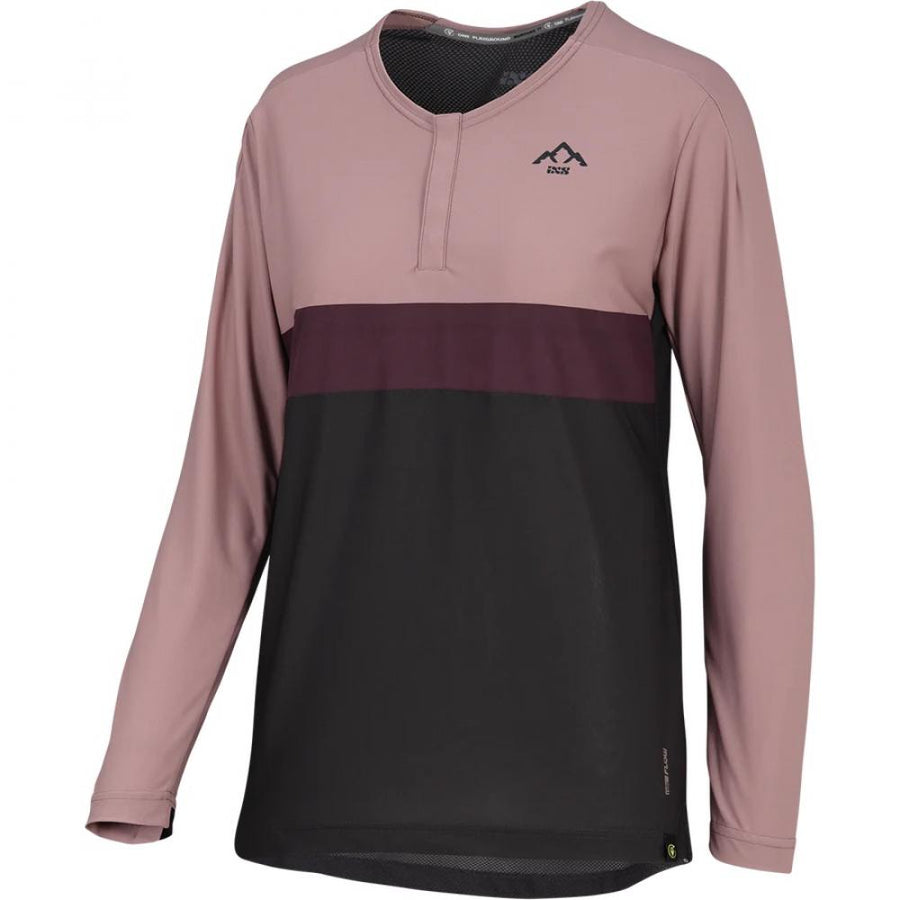 IXS Sports Division iXS Flow XTG Women's Long Sleeve Henley 38 Anthracite / Raisin - wetterfestes MTB-Trikot