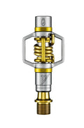 Crankbrothers Eggbeater 11 Klick-Pedal in Gold und Silber, freigestellt.