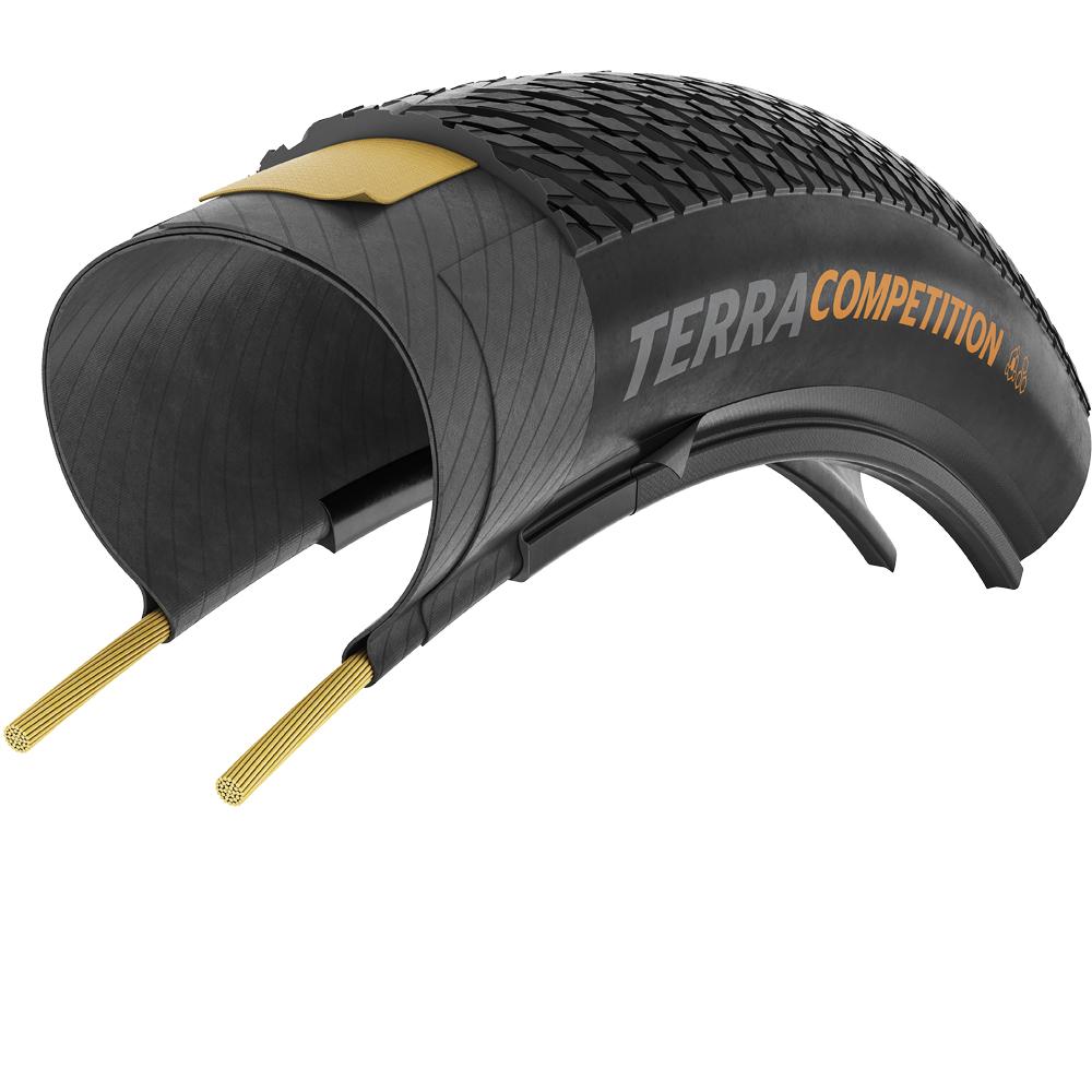 Continental Terra Competition Faltreifen 700x40C Schwarz - Gravel-Reifen mit RaceCasing Pannenschutz