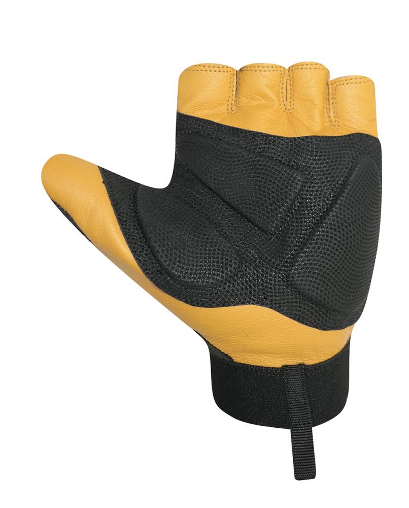 CHIBA Argon III Radhandschuhe Schwarz S mit ergonomischer Gelpolsterung und atmungsaktivem Material in der Innenhand.