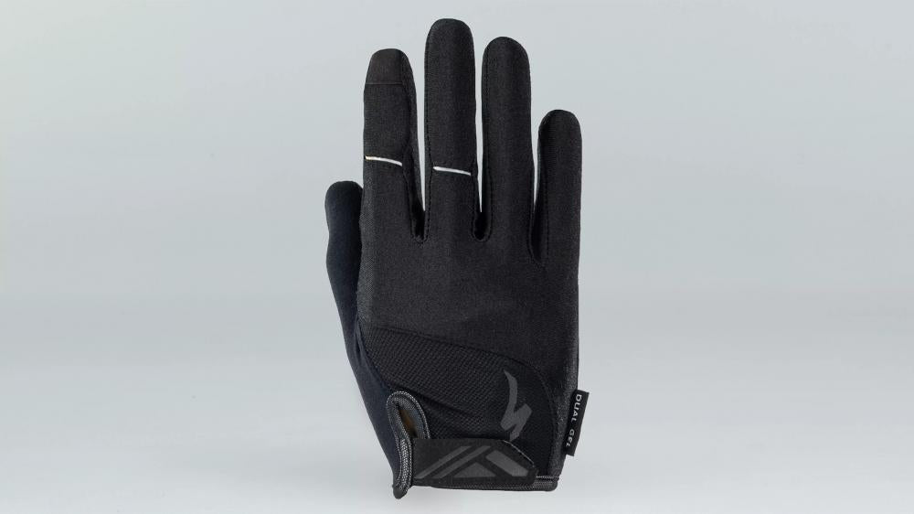 Specialized BG DUAL GEL Handschuh LF BLK S BLACK - komfortabler MTB Langfinger Handschuh S - Bekleidung