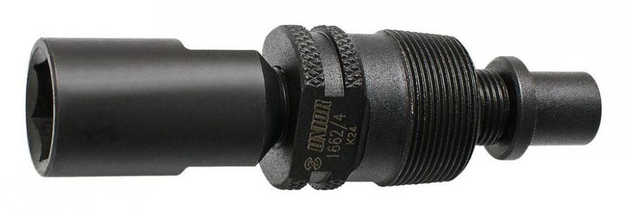 Unior Tretkurbelabzieher 1662/4 für beschädigte Innengewinde, kompatibel mit Vierkant-, Shimano Octalink- und ISIS-Kurbeln, aus Premium Flex Plus Kohlenstoffstahl